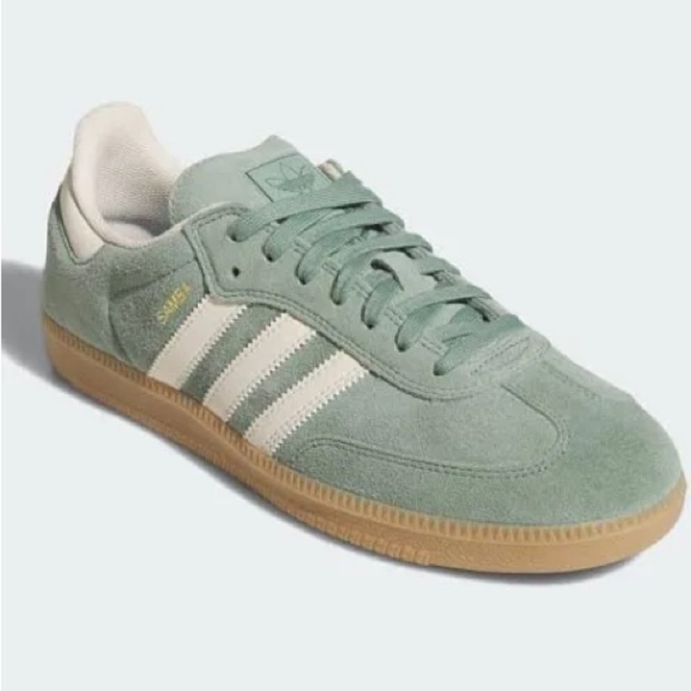 NWT Adidas light Green Sambas M6/W7